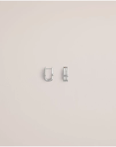 Trenery - Orne Huggie Earrings in Silver