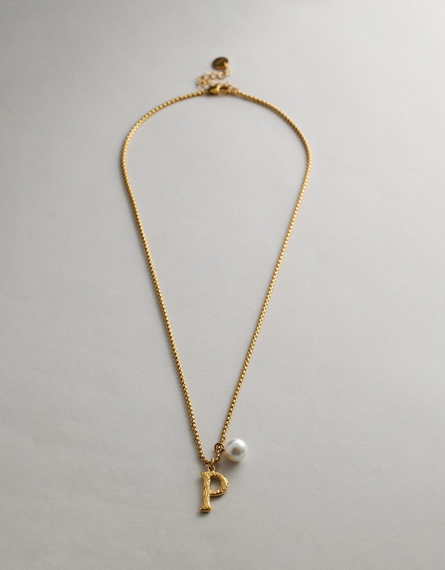 Zahar - Pearl Letter P Necklace