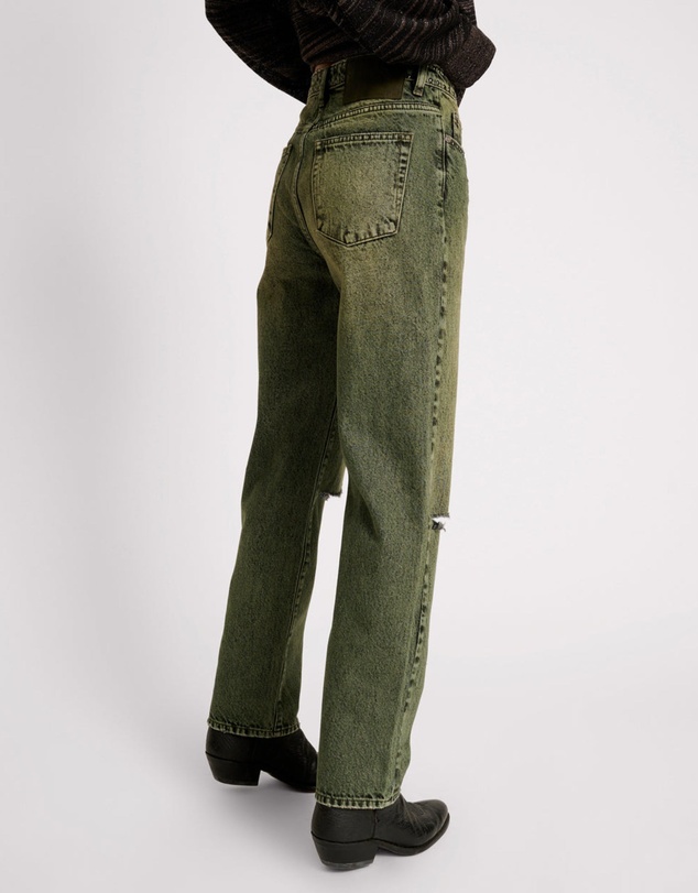 ONE TEASPOON - Black Khaki Awesome Baggies High Waist Straight Leg Jeans