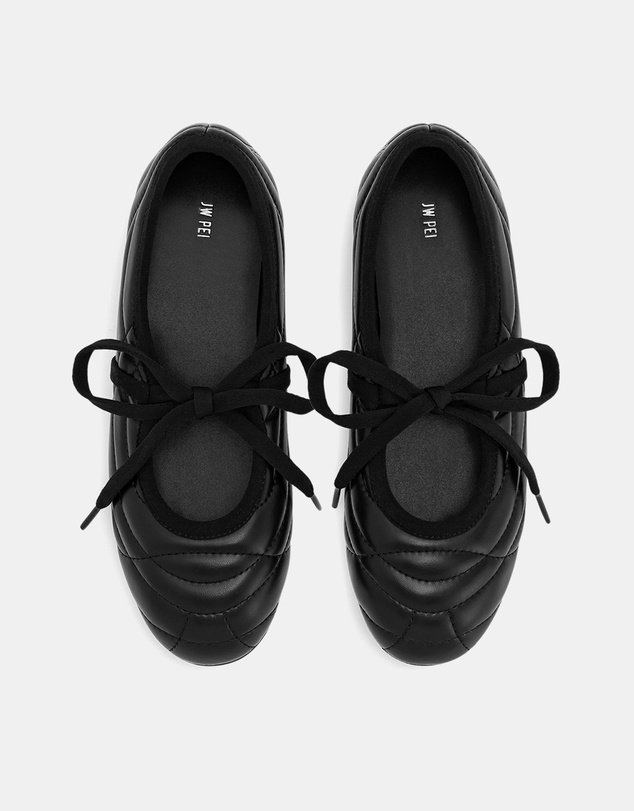 JW PEI - Erika Topstitching Lace-Up Ballet Flats