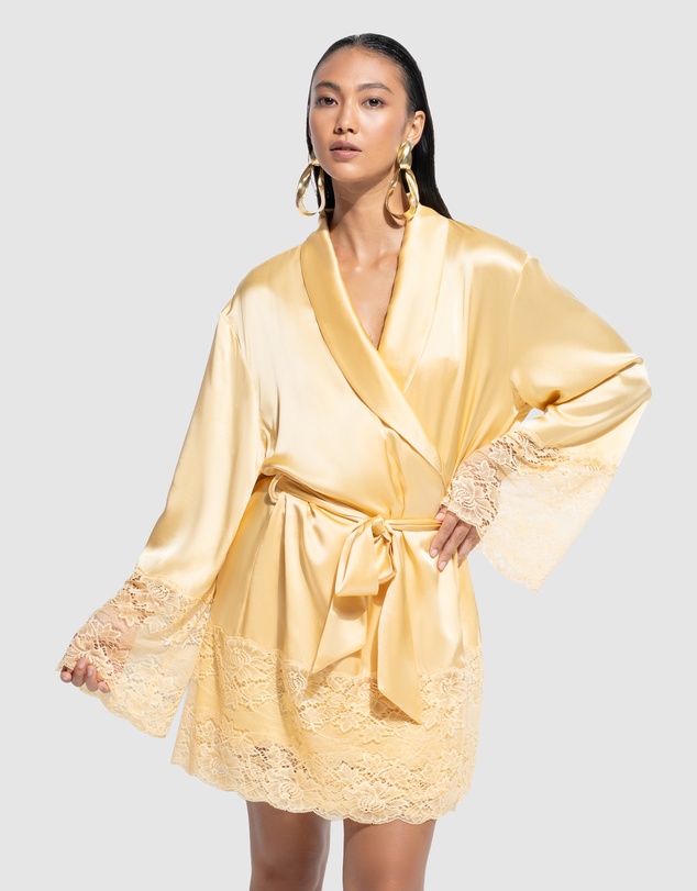 GINIA - Silk Lace Robe