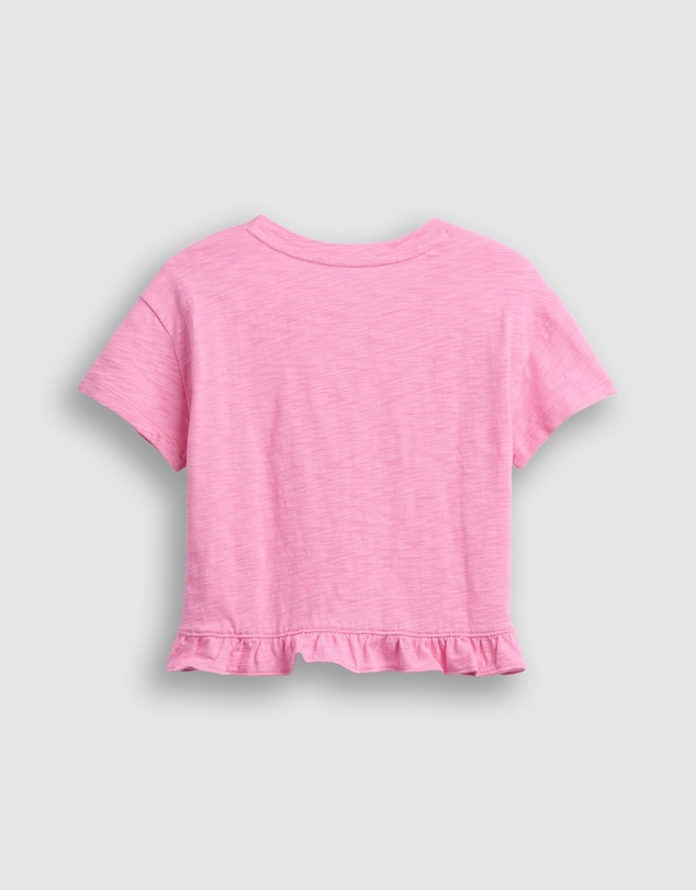 GAP - SS Ruffle Hem Logo Tee - Babies-Kids