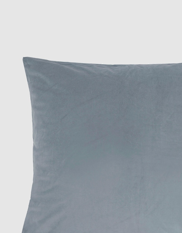 Bambury - Euro Pillowcase Velvet Steel Blue