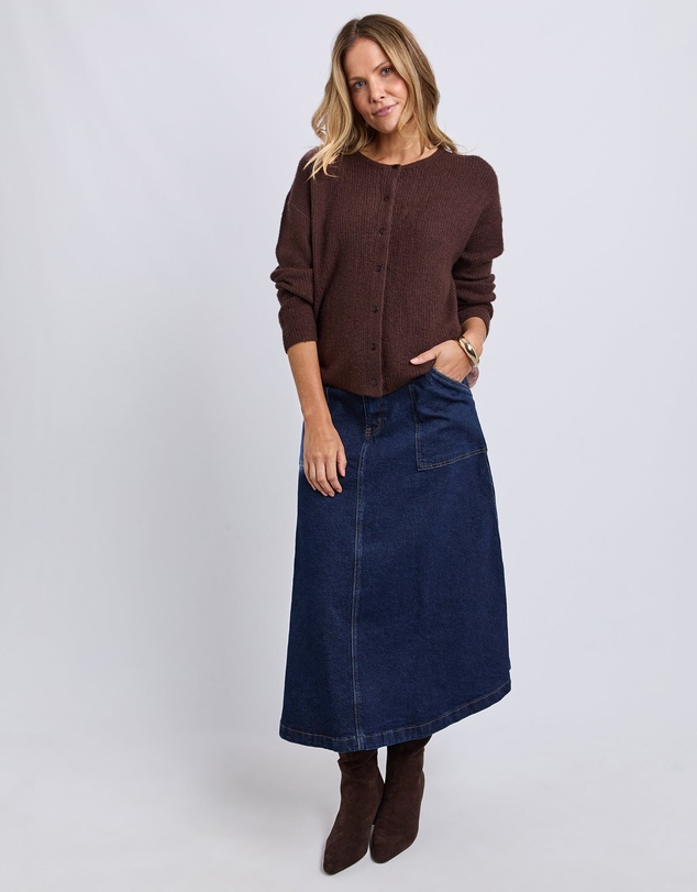 Foxwood - Murphy Knit Cardi Coffee Bean