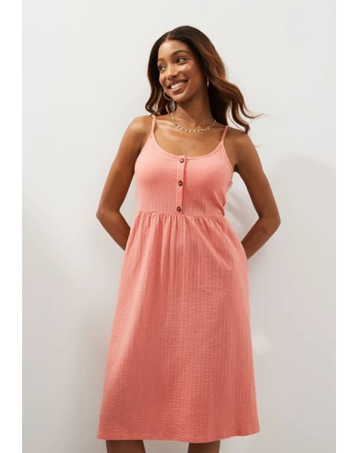 NEXT - Button Down Cotton Cami Summer Dress