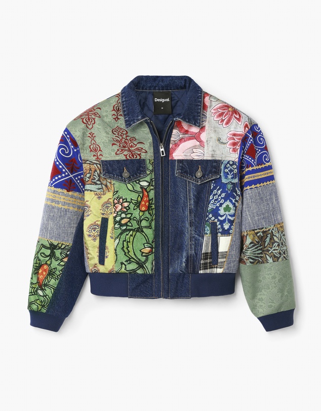Desigual - Floral trucker denim jacket