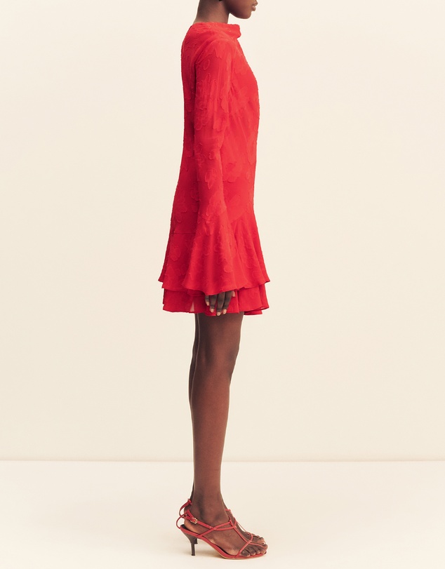 Shona Joy - Bowery Long Sleeve Ruffle Mini Dress