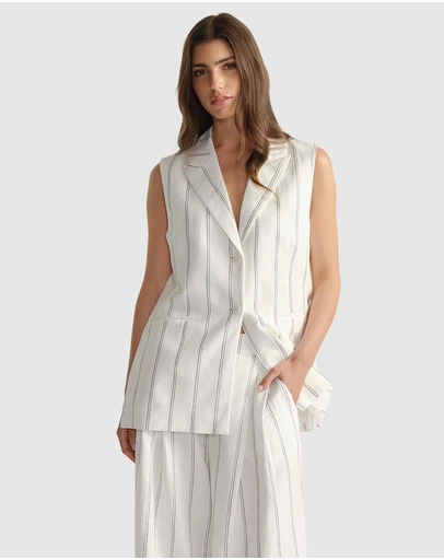 Decjuba - Paige Linen Blend Vest