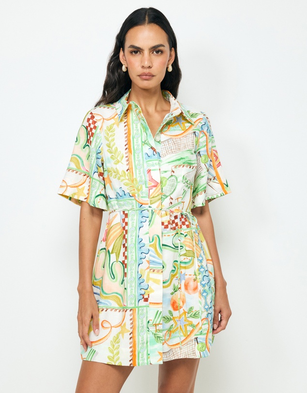 AERE - Lana Mini Shirt Dress