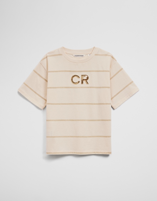 Country Road - Short Sleeve Sequin Logo T-shirt
