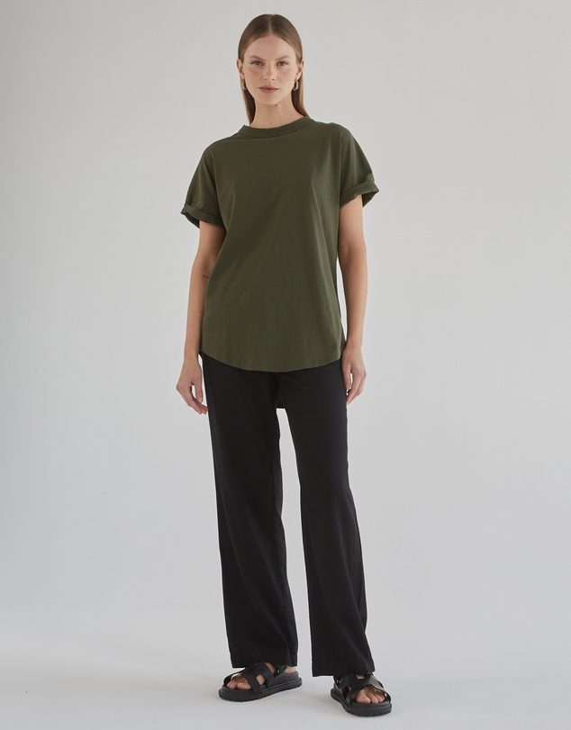 DRICOPER DENIM - Slouchy Forest Green Tee