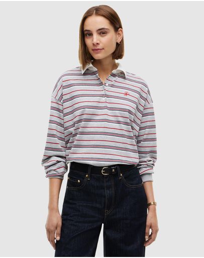 Broken Stripe Light Grey Heather