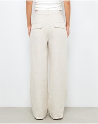 AERE - Straight Leg Linen Pants