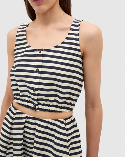 Seed Heritage - Stripe Cropped Top