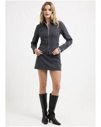 Alice In The Eve - Anna Pinstripe Zip Jacket