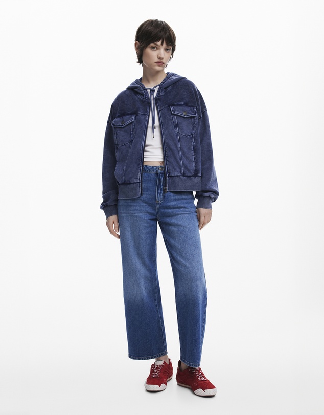 Desigual - Denim print sweatshirt