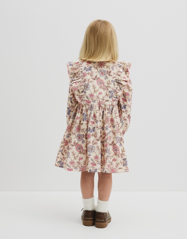 Country Road - Organically Grown Cotton Printed Ruffle Cord Dress