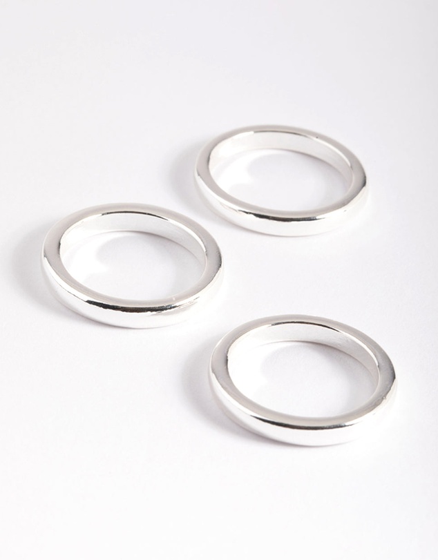 Lovisa - Silver Plated Triple 3mm Band Ring