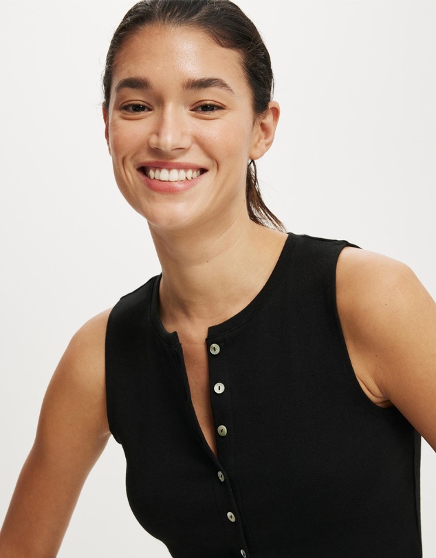Cotton On - Bailey Button Detail Vest