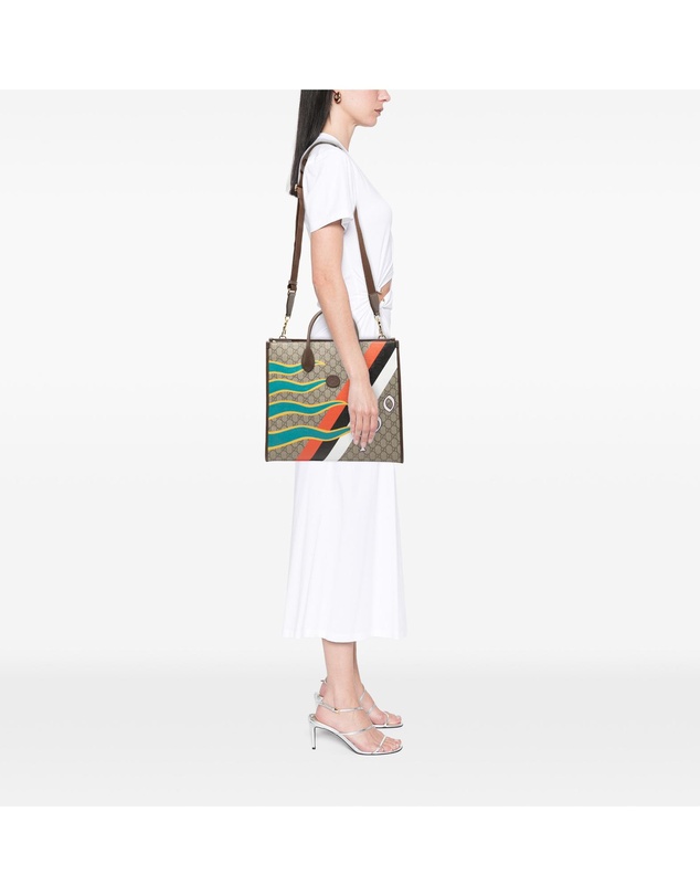 Pre-Loved by Azura Reborn - Pre-Loved Medium GG Supreme 100 Centum Anniversary Calfskin Retro Interlocking G Tote