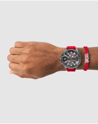 Diesel - Griffed Red Chronograph Watch
