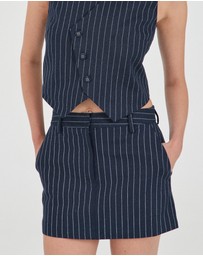 FRIEND of AUDREY - Jayden Stripe Mini Skirt
