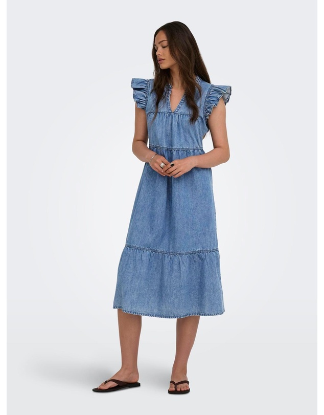 ONLY - Shania Frill Denim Dress