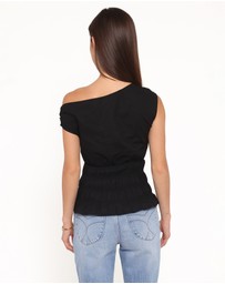 Petal & Pup - Lia Off Shoulder Top - Black