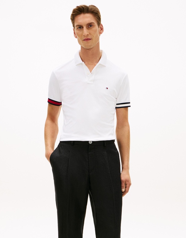 Tommy Hilfiger - Slim Fit Interlock Knit Tipped Polo Shirt