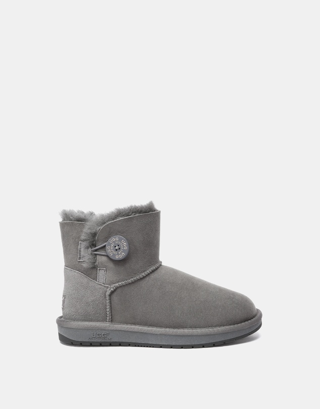 EVERAU - Australian Shepherd Ugg Mini Button Sheepskin Upper UGG Boots