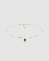 Elli Jewelry - Necklace Choker Ball Chain Quartz Gemstone 925 Silver Gold Plated