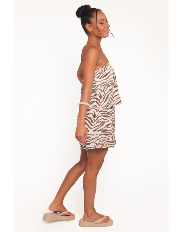 Petal & Pup - Ravenna Playsuit - Brown Zebra