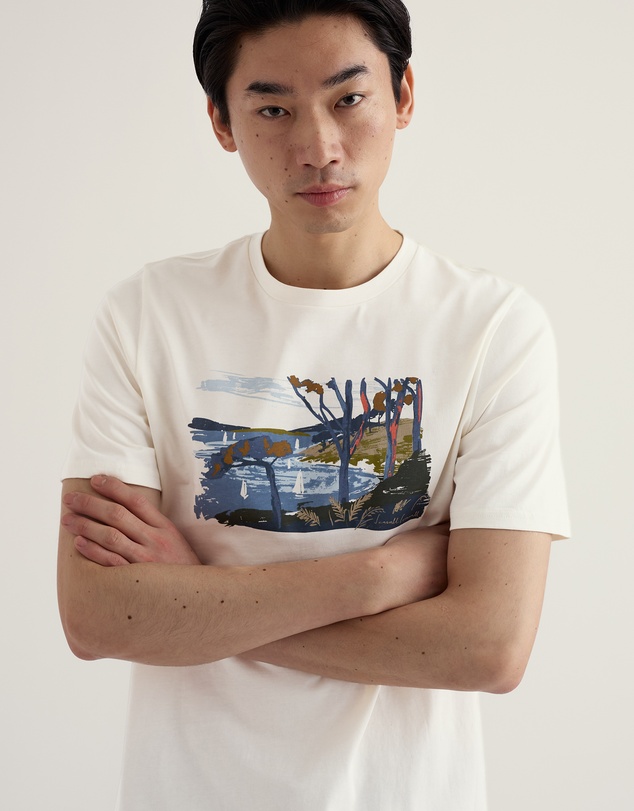 Seasalt - Seasalt Cornwall White Midwatch Organic Cotton T-Shirt