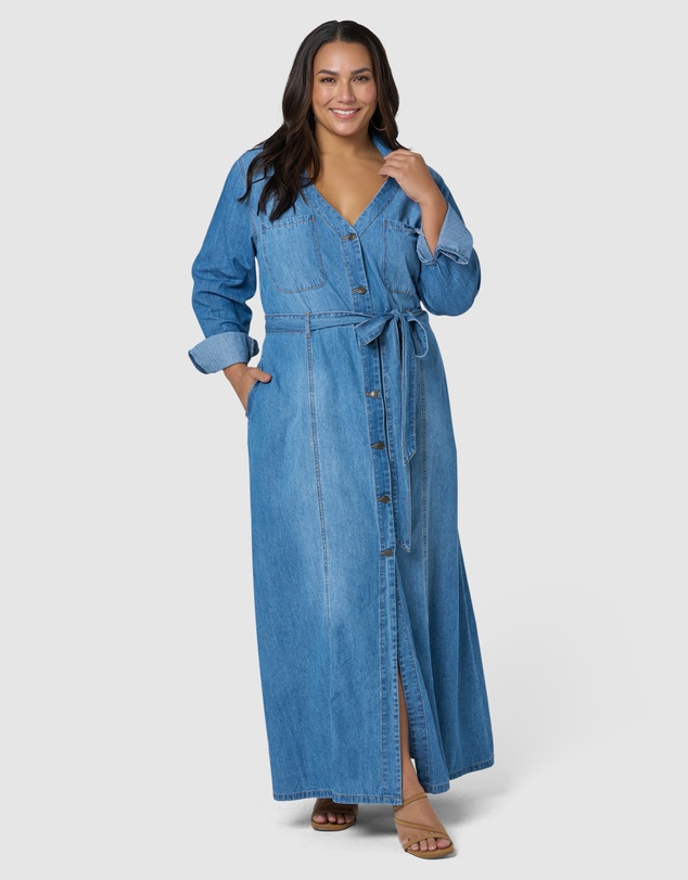 Indigo Tonic - Leah Chambray Maxi Dress