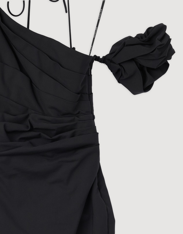 Revibe - Repaired Shona Joy Lani Asymmetrical Draped Maxi Dress - AU 8