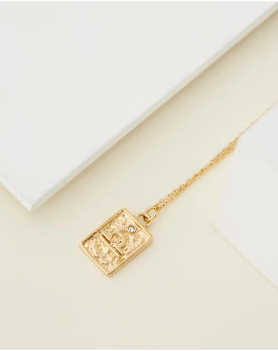 Carly Paiker - Libra Star Sign Zodiac Tag Necklace