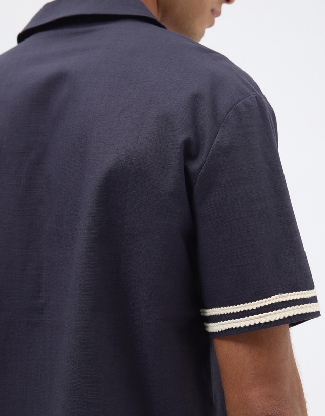AERE - Contrast Linen Blend Shirt