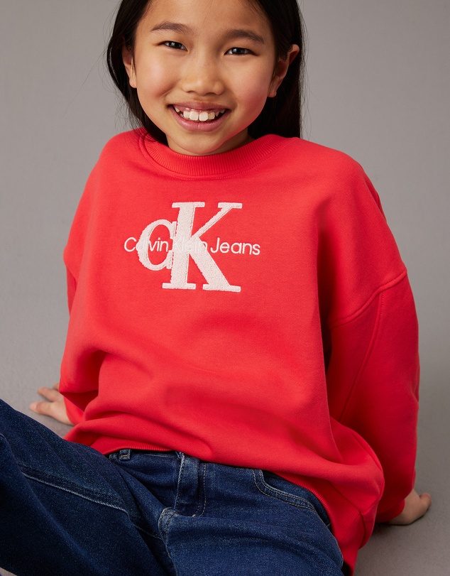 Calvin Klein Jeans - Girls Oversized Fleece Logo Sweatshirt