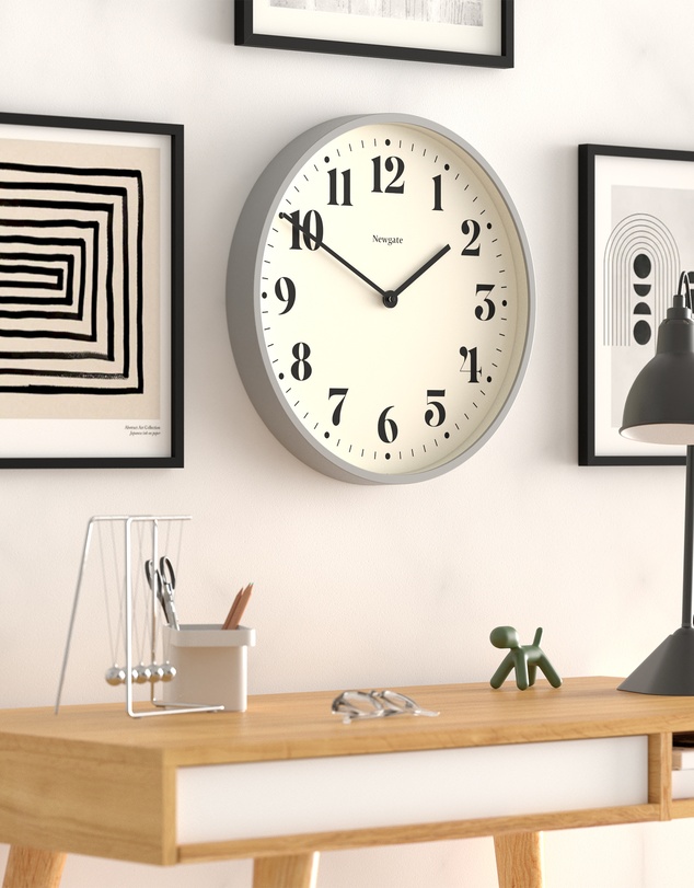 Newgate - Newgate Number Two Wall Clock Matte Posh Grey