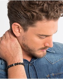 THOMAS SABO - Matt Obsidian Bead Bracelet