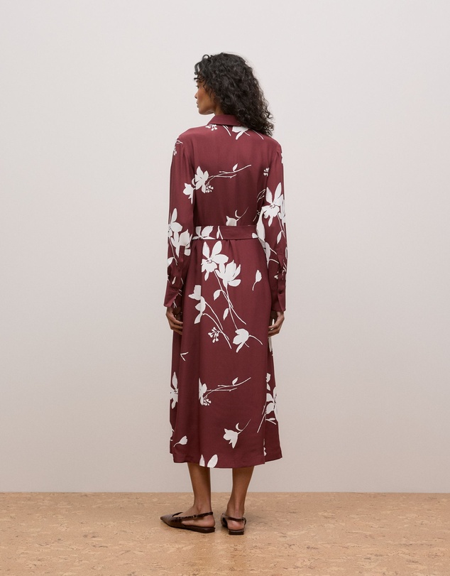 Trenery - Wren Floral Shirt Dress in Auburn