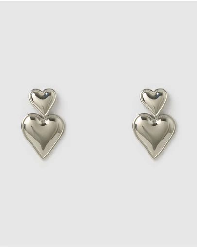 Izoa - Tana Heart Stud Earrings