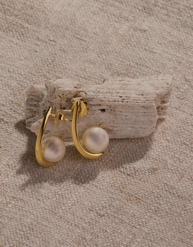 Najo - Mariselle Yellow Gold Pearl Earring