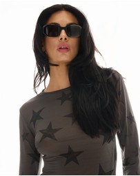 THE TALES - Black Star Mesh Ruched Dress