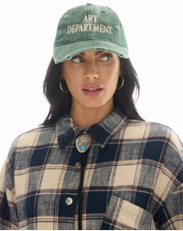 THE TALES - Destroyed Art Department Green Trucker Cap