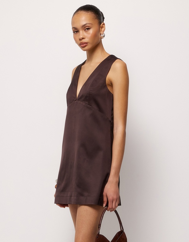 AERE - Isla Satin Mini Dress