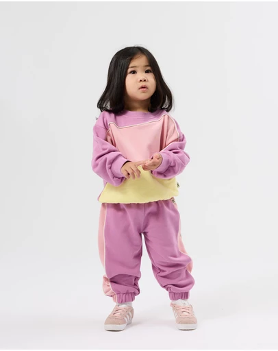 Goldie + Ace - Nash Piped Panel Sweatshirt - Babies-Kids