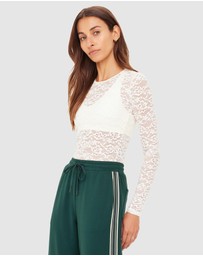 The Upside - Lyon Rosa LS Top