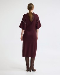 Oxford - Natalya Knit Contrast Piping Dress