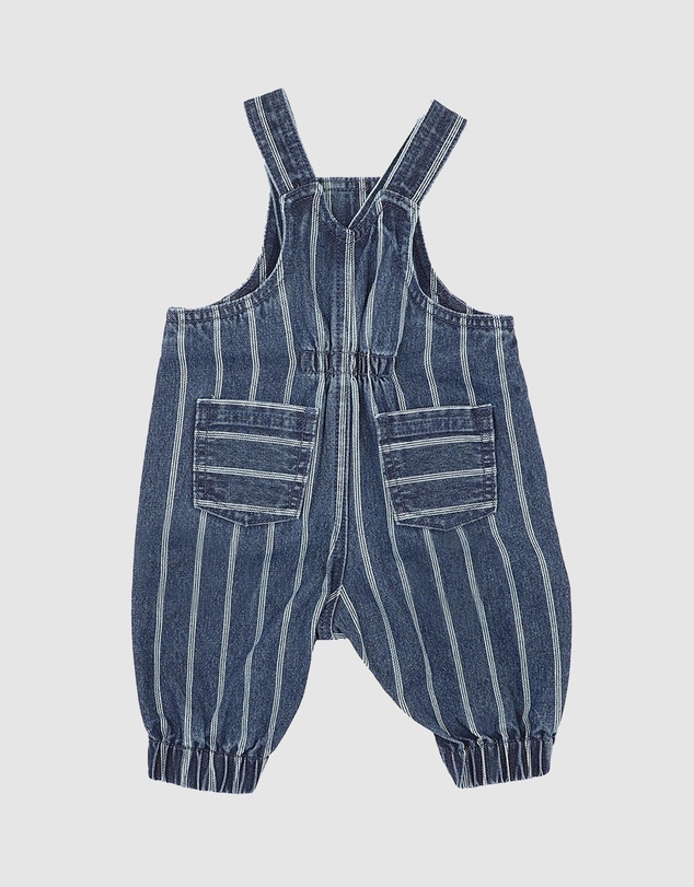 Fox & Finch - Wild Side Stripe Denim Overalls - Babies